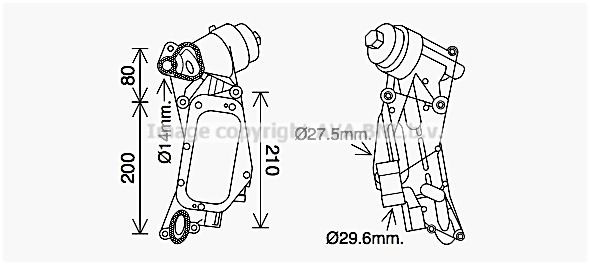 PRASCO Oliekøler, motorolie OL3684H OL3684H Olieradiator HONDA STREAM PRASCO