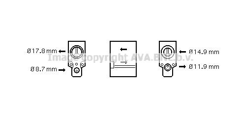 PRASCO Expansionsventil, Klimaanlage VN1076 Audi 8N3 Expansionsventil VN1076 PRASCO