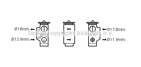 PRASCO AC expansion valve VN1348 VN1348 PRASCO ac expansion valve VW TOURAN
