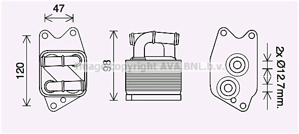 PRASCO Automatic transmission oil cooler VN3405 VN3405 PRASCO SAAB automatic transmission oil cooler