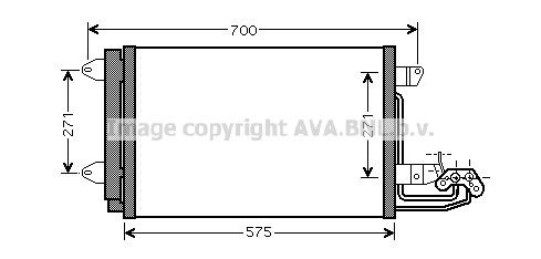 PRASCO Air conditioning condenser VN5269D PRASCO VN5269D Seat León Mk2 air conditioning condenser replacement