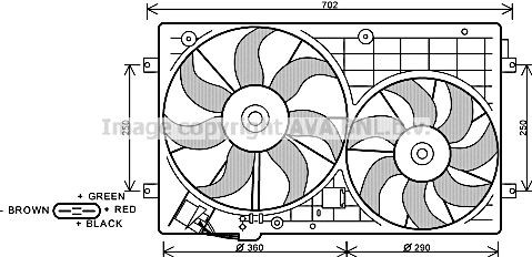 Fan, radiator PRASCO VN7528 PRASCO VN7528 2007 AUDI A3 radiator fan replacement