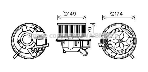 PRASCO Elektrische motor, kachelventilator VN8339 PRASCO VN8339 Ventilator voor het auto-interieur Audi TT 8J goedkoop