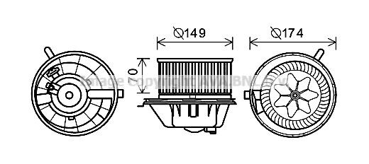 PRASCO El-motor, kabineblæser VN8342 VN8342 PRASCO Blæsermotor Seat billig