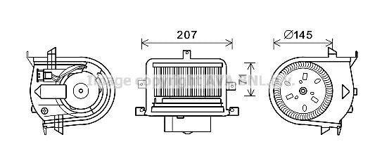 PRASCO Elektromotor, kupévifte VN8350 PRASCO VN8350 Varmevifte VW Caddy II Stasjonsvogn billige