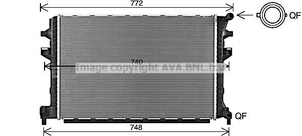 PRASCO Radiateur VNA2383 Volkswagen GOLF Radiateur, koelvloeistof PRASCO VNA2383