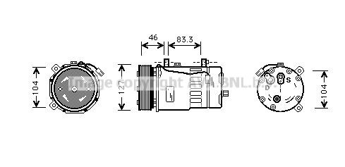 PRASCO Ilmastoinnin kompressori VNAK050 VNAK050 PRASCO Ilmastoinnin kompressori VW CADDY