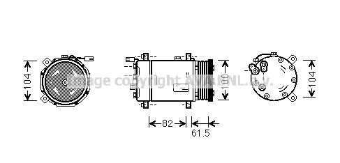 PRASCO Ilmastoinnin kompressori VNAK167 VNAK167 PRASCO Ilmastoinnin kompressori VW CADDY