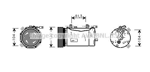 PRASCO Klimakompressor VNAK172 VNAK172 Klimakompressor PRASCO VW T-ROC