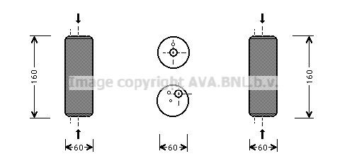 PRASCO Tørfilter aircondition VND014 Tørrefilter PRASCO Jaguar XJ VND014