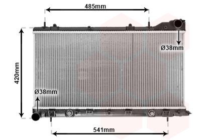 VAN WEZEL Engine radiator 51002048 51002048 VAN WEZEL radiator for SUBARU JUSTY