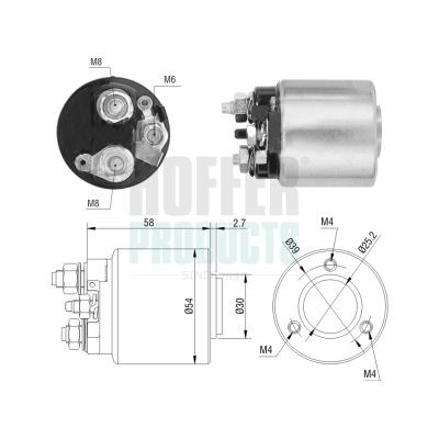 HOFFER Elettromagnete motorino avviamento 6646212 HOFFER 6646212 Elettromagnete motorino avviamento Aveo / Kalos Sedan (T250, T255) prezzo