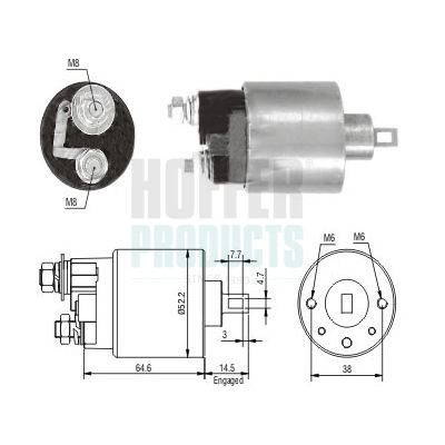 HOFFER Magnetlülitus, starter 6646235 HOFFER 6646235 Tõmberelee Rover 75 rj hind