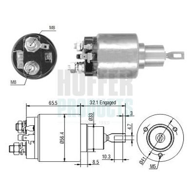 Μαγνητικός διακόπτης, μίζα HOFFER 6646243 HOFFER 6646243: Μαγνητικός διακόπτης Audi 80 2016