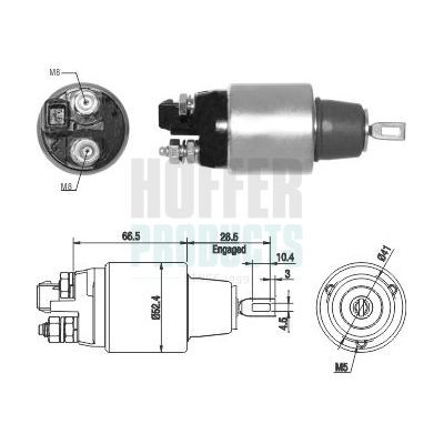 HOFFER Solénoïde de démarreur 6646265 HOFFER 6646265 Relais de démarreur BMW E61 prix