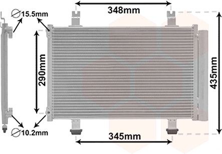 VAN WEZEL Condensador, ar condicionado 52005087 VAN WEZEL 52005087 Condensador de ar condicionado CHRYSLER VISION originais