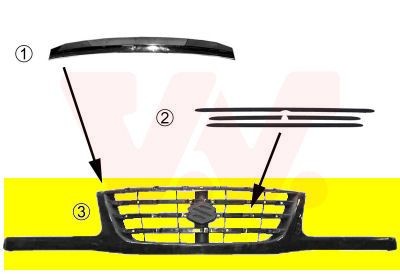 VAN WEZEL Grelha de radiador 5249510 VAN WEZEL 5249510 Grelha frontal Suzuki Ignis II preço