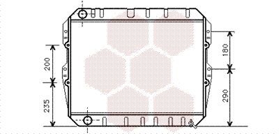 VAN WEZEL Radiator, motorkjøling 53002134 Radiator motor VAN WEZEL RAV 4 53002134 billige