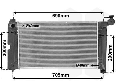 VAN WEZEL Radiateur 53002302 VAN WEZEL 53002302 Radiateur, koelvloeistof Toyota Corolla E11 Compact originele prijs