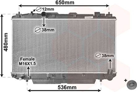 VAN WEZEL Radiateur du moteur 53002348 Radiateur d'eau VAN WEZEL PRIUS 53002348 pas cher