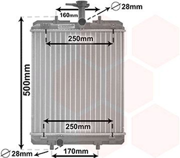 VAN WEZEL Radiateur du moteur 53002360 53002360 Radiateur de refroidissement moteur TOYOTA PRIUS VAN WEZEL