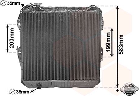 VAN WEZEL Radiateur du moteur 53002374 VAN WEZEL 53002374 Radiateur de refroidissement moteur Taro Pick-up d'origine prix