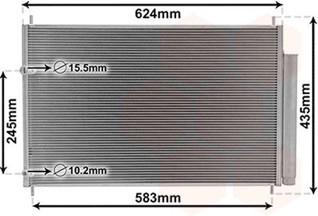 VAN WEZEL Lauhdutin, ilmastointilaite 53005405 VAN WEZEL 53005405 Dodge NITRO ilmastoinnin lauhdutin hinta