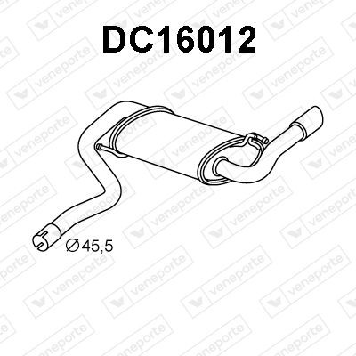 VENEPORTE Πίσω σιλανσιέ DC16012 VENEPORTE Τελικά σιλανσιέ RENAULT DC16012