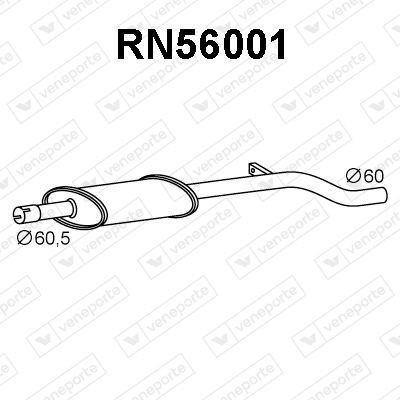 VENEPORTE Silenziatore anteriore RN56001 RN56001 Risuonatore scarico VENEPORTE Rover