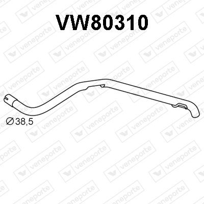 VENEPORTE Avgasrör VW80310 SKODA avgasrör VENEPORTE VW80310