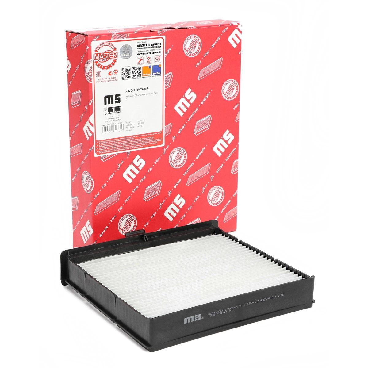 MASTER-SPORT Filter, salongiõhk 2430-IF-PCS-MS Salongi õhufilter RENAULT MASTER-SPORT 2430-IF-PCS-MS