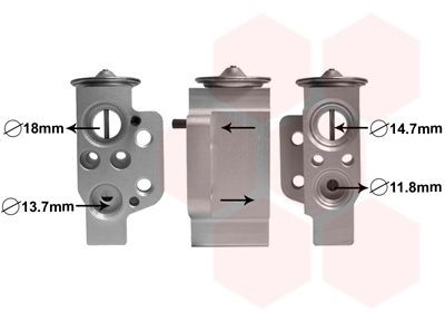 VAN WEZEL Expanzný ventil klimatizácie 58001243 VAN WEZEL Expanzný ventil klimatizácie VOLVO 58001243