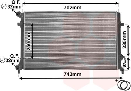 VAN WEZEL Jäähdytin, moottorin jäähdytys 58002204 Vento (1B) jäähdytin VAN WEZEL *** IR PLUS *** 58002204
