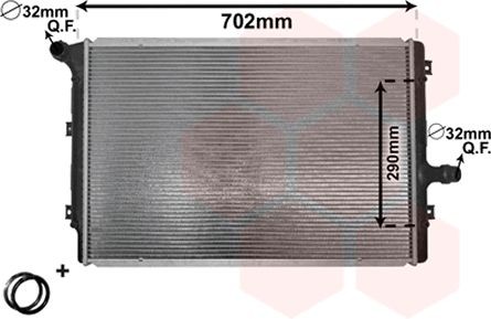 VAN WEZEL Køler, motorkøling 58002208 VAN WEZEL 58002208 Seat Altea XL 5P Køler pris