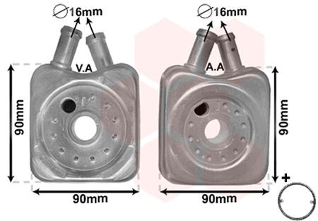 VAN WEZEL Oliekøler, motorolie 58003106 VAN WEZEL 58003106 Olieradiator Ford Galaxy wgr billig