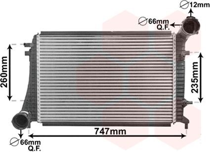 VAN WEZEL Intercooler 58004268 pris Ladeluftkjøler Volkswagen 3C5 58004268 VAN WEZEL