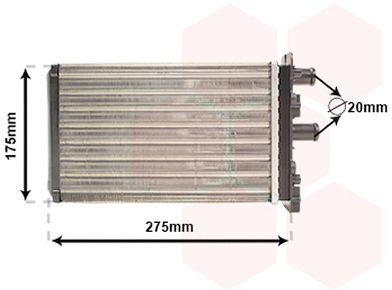 VAN WEZEL Kachelradiateur, interieurverwarming 58006239 VAN WEZEL 58006239 Ventilatie systeem VOLKSWAGEN Transporter T4 Van (70A, 70H, 7DA, 7DH) 1990