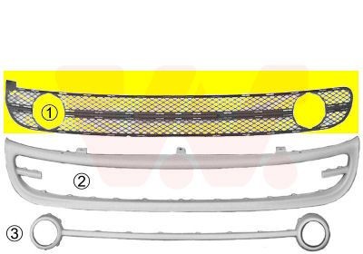 VAN WEZEL Ventilasjonsgitter 5803499 Tåkelys deksel VAN WEZEL Porsche MACAN 5803499