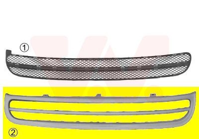 VAN WEZEL Bumper grill 5803590 VAN WEZEL 5803590 Bumper grill VW Transporter / Caravelle T3 Minibus 2.1 112 hp 1991