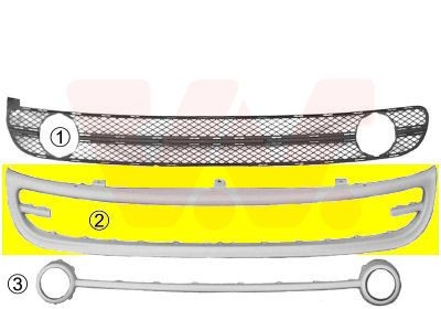 VAN WEZEL Ventilationsgaller, stötfångare 5803599 5803599 VAN WEZEL Stötfångare grill Jaguar