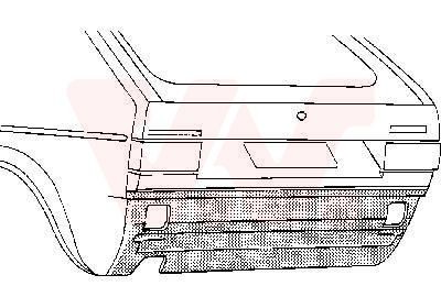 VAN WEZEL Bakvägg 5810.35 Subaru Justy G3X Bakpanel VAN WEZEL 5810.35