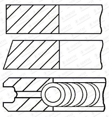 GOETZE ENGINE Piston Ring Kit 08-429300-10 GOETZE ENGINE 08-429300-10 NISSAN 100 NX piston rings cost