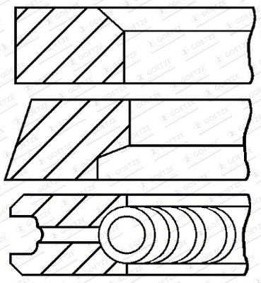 Piston Ring Kit GOETZE ENGINE 08-445100-00 GOETZE ENGINE 08-445100-00 Kia SPORTAGE 2024 Piston ring kit price