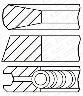 GOETZE ENGINE Männänrengassarja 08-446407-00 GOETZE ENGINE 08-446407-00 KIA Sportage SL männänrenkaat hinta