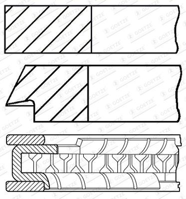 GOETZE ENGINE Zuigerveerset 08-446700-00 Zuigerveren GOETZE ENGINE ECLIPSE 08-446700-00 goedkoop