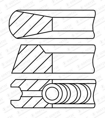GOETZE ENGINE Stempelringsett 08-447607-00 GOETZE ENGINE 08-447607-00 Stempelringsett Hyundai Sonata EF pris