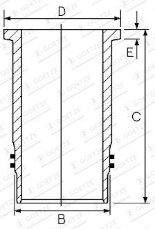 GOETZE ENGINE Cylinderfoder 15-451040-00 Byta Cylinderfoder Mazda 323 BF kostnad GOETZE ENGINE 15-451040-00
