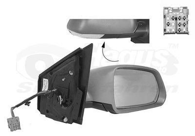 VAN WEZEL Εξωτερικός καθρέπτης 5828818 Καθρέπτες Volkswagen 3D_ 5828818 VAN WEZEL