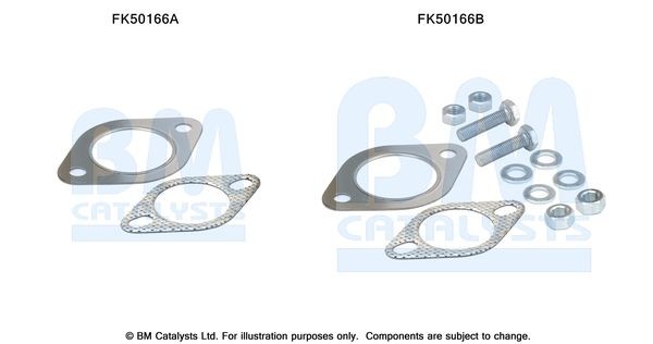 BM CATALYSTS Mounting Kit, exhaust pipe FK50166 HYUNDAI KONA BM CATALYSTS exhaust mounting kit FK50166