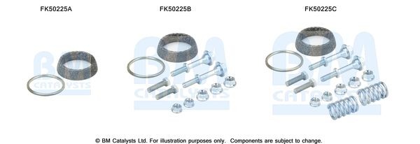 BM CATALYSTS Montagesæt, udstødningsrør FK50255 Monteringssæt udstødning BM CATALYSTS ALHAMBRA FK50255 billig
